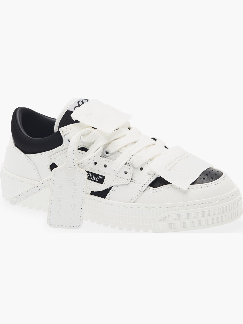 Off White 3.0 White and Black Low-Top Sneakers